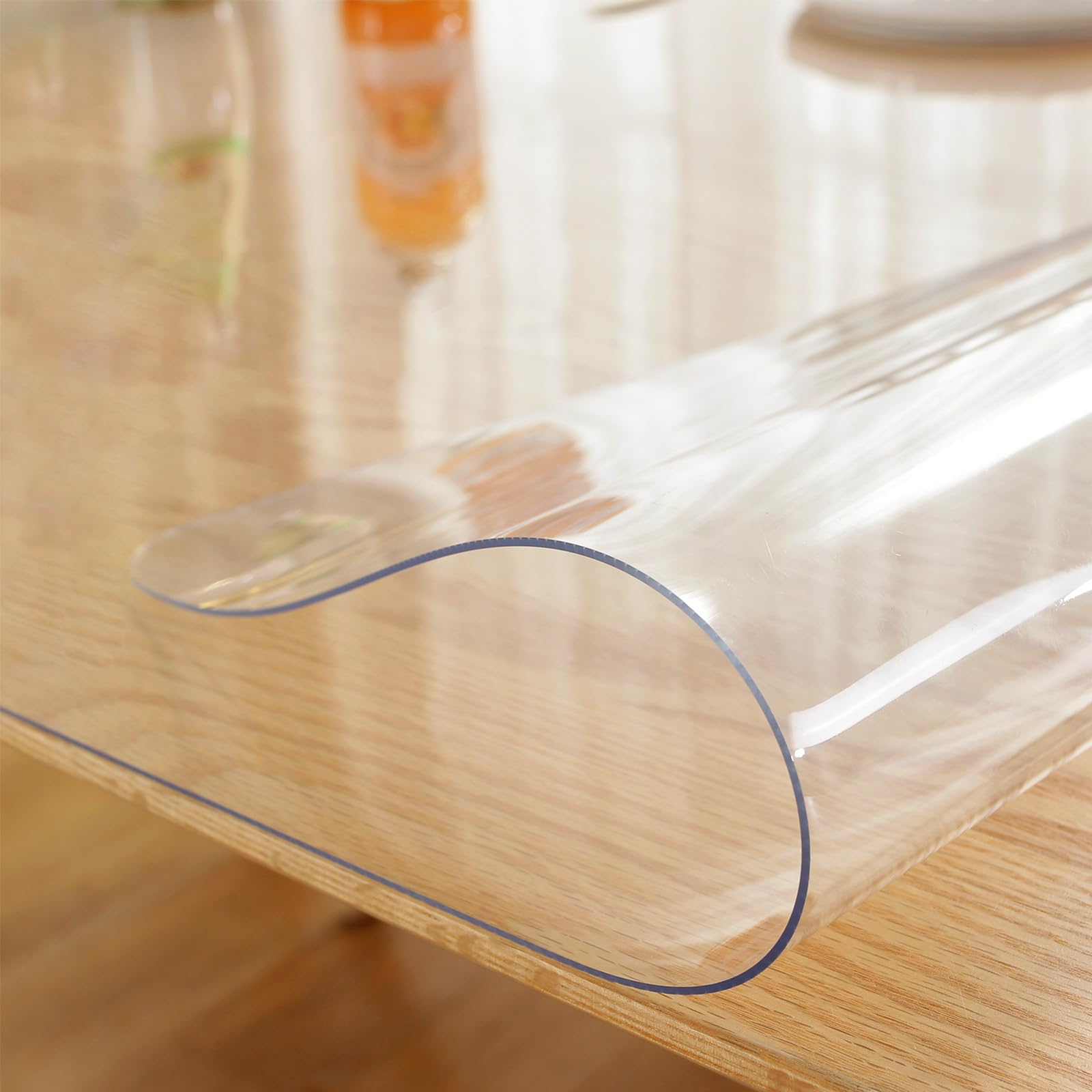 LovePads Clear Table Cover Protector, 30 x 60 Inch 2mm Thick Plastic Table Cover, Table Protector for Dining Room Table, Waterproof Dresser Cover Top for Kitchen, Coffee, Writing Desk