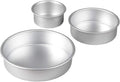 Wilton 3-Piece Aluminum Round Cake Pan Set - Durable, Even Heating Bakeware for Tiered Cakes | 4, 6, 8 Inch