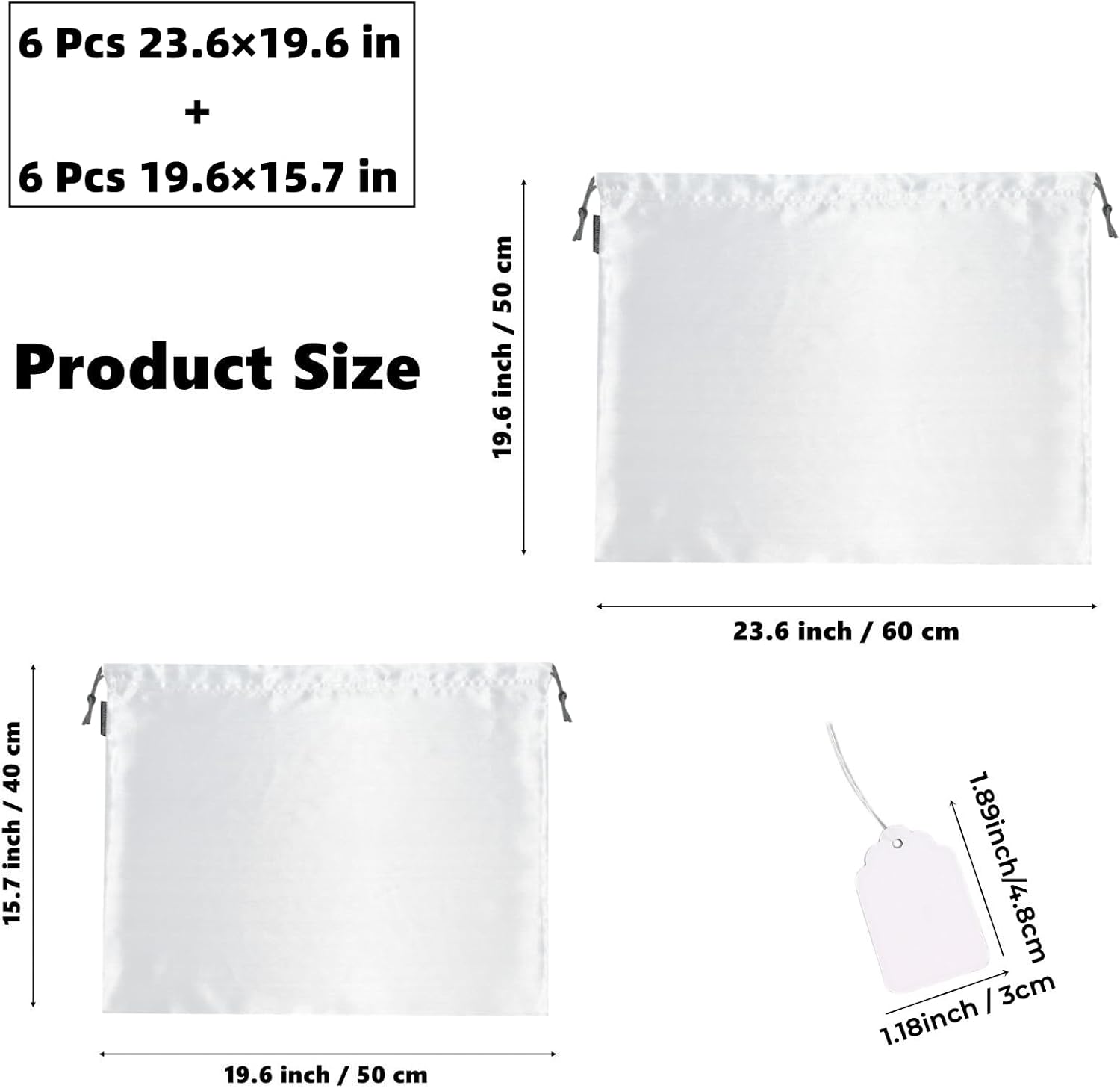 Skiennix 12-Pack Dust Bags - Silk Cloth Drawstring Storage Pouches for Handbags, Shoes & Boots