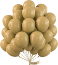 PartyWoo Tan Balloons - 100 Pcs 12 Inch Light Brown Latex Balloons for Weddings & Events