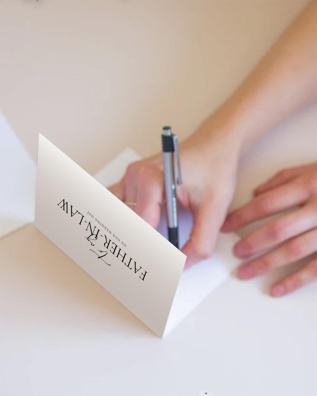 Set of 2 Parents In-Law Wedding Cards, For Bride/Groom's Parents, To My Father/Mother In-Law On Our Special Day
