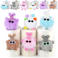 Fopxuni Valentines Day Cards and Gifts for Kids School 24 Pack Cartoon Plush Keychain Set Classroom Exchange for Students with Stuffed Toys