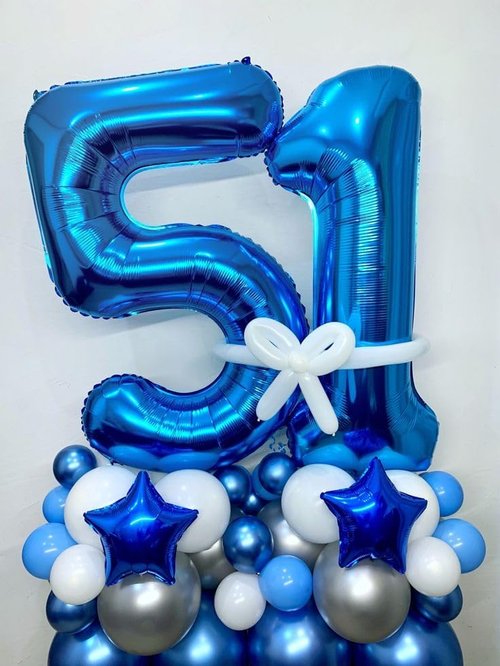 Happy 25th Birthday Decorations | Skiennix 40-Inch Dark Blue Foil Number Balloons for Women