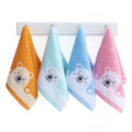 Kissvian 4 Pack Cute Cartoon Bear Pattern Hand Towels, Pure Cotton Children Bathroom Towel Animals, Kids Washcloths, Fingertip Bath Towels for Home Kitchen Bathroom Bedroom, Size 10" x 19.5"