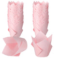 Jutom 200 Pack Tulip Cupcake Liners Paper Baking Cups Greaseproof Muffin Liners Grease Resistant Cupcake Wrappers for Weddings Birthday Cake Balls Muffins Candy Jelly Party(Pink)