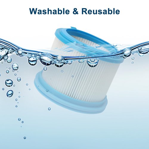 2 Pack Washable Filters Replacement Compatible with Bissell 4052 4039 4137 PowerClean FurGuard 280W and FurFinder 200W Self-Standing Cordless Vacuums, 2 Filters and 4 Pre-Filter Pads & 1 Brush