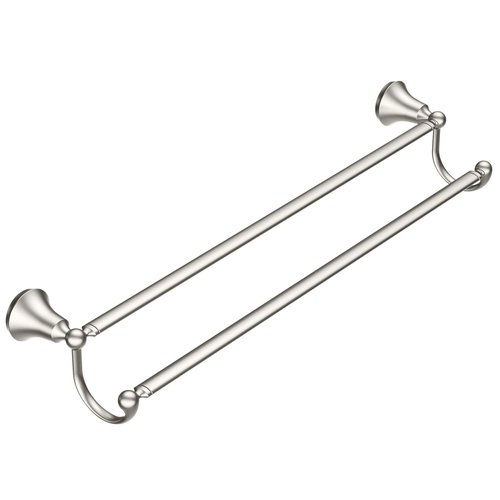 Moen YB5222BN Wynford 24-Inch Double Towel Bar, Brushed Nickel