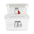Xbopetda First Aid Box Empty and Vitamin Bottle Organizer Set, Clear Plastic Medical Box with Snap-Off Lid & Handle for Supplements Medicine Storage