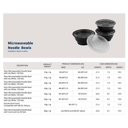 TIYA Food Containers - 50 oz Bulk 120 Pack with Lids - Plastic Bowl To-Go Containers - Reusable, Microwavable, Dishwasher Safe - Leak-Resistant for Soups & Meal Prep - BPA-Free