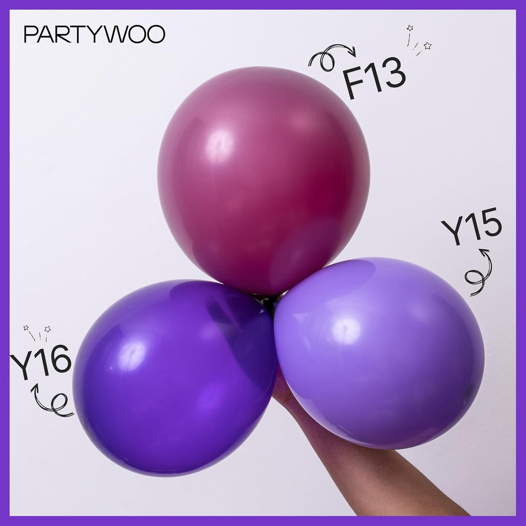 PartyWoo Dark Purple Balloons - 50 Pcs Mini 5-Inch Royal Purple Balloons for Celebrations