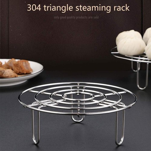 2Pcs Steam Rack, Heavy Duty Steaming Rack Stand, Stainless Steel Round Steamer Cooling Rack Trivet, Pot Steamer Insert Food Stand, Steaming Cookware Accessories(Size:15.5cm/6.1in)