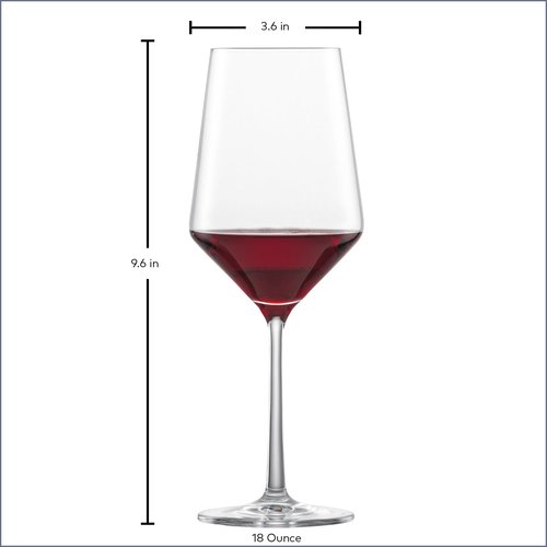 ZWIESEL GLAS Pure Cabernet Red Wine Glass (Set of 4), Graceful Wine Glasses for Red Wine, Dishwasher-Safe Tritan Crystal Glasses, Made in Germany (19 Ounce)