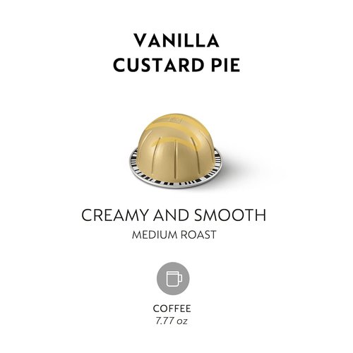 Nespresso VertuoLine Coffee Capsules - Vanilla Custard Pie Flavor, Mild Roast, 30 Count Pods
