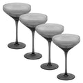 Karma Gifts, Mid Century Martini Coupe Gray Ombre, Set Of Four