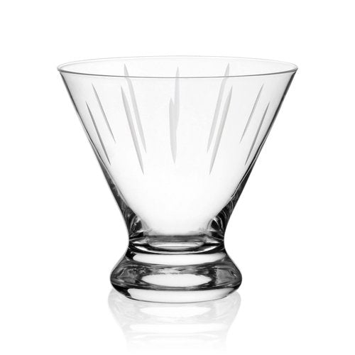 Mikasa Cheers Set of 4 Stemless Martini Glass, 8-Ounce, Clear