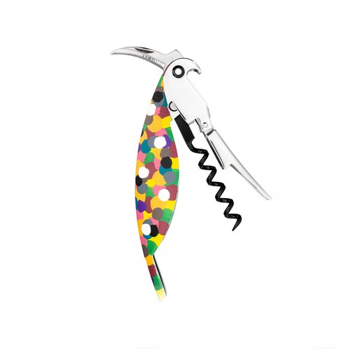 Alessi AAM32 1 Parrot - Sommelier Design Corkscrew, Cast Aluminum and PC, Molticolor