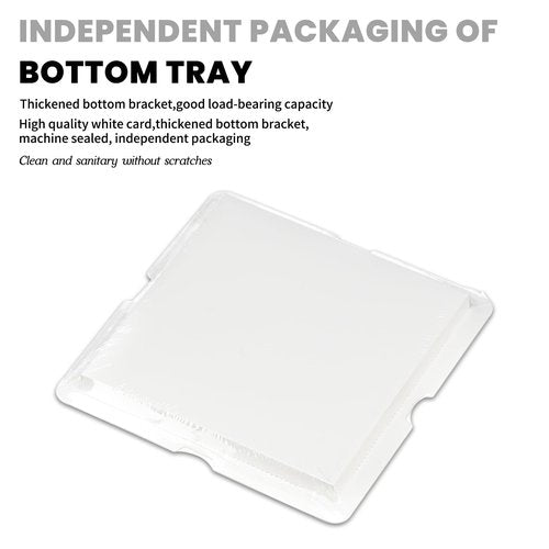 24 Pcs Clear Gift Box with Ribbon 3-Layer 10x10x12 Inch, Transparent Cake Carrier Box with Lids, PET Tall Cake Packaging Boxes, Clear Gift Boxes for Birthday,Wedding and Festival Party