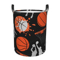 Gbuzozie Basketball Sport Print Round Laundry Hamper Storage Basket Toys Clothes Organizer Bin For Home Bathroom Bedroom Dorm Nursery, 62l