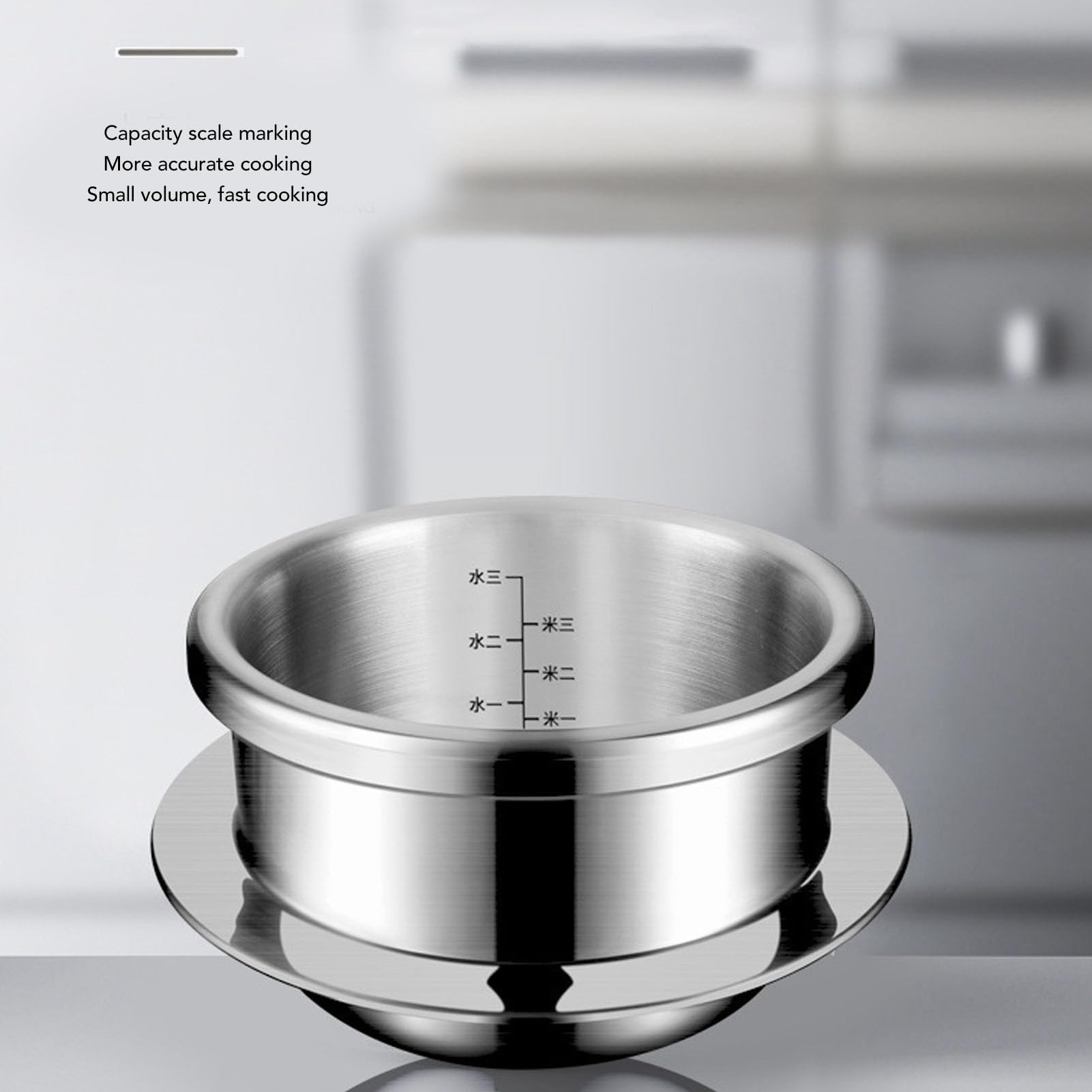 Stainless Steel Pressure Cooker 0.8L High Pressure Stew Quick Cooking for Gas Induction Suitable Outdoor Kitchen Use Easy Lid Unlocking Function