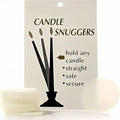 Biedermann & Sons Foam Taper Candle Snuggers - 8 Flexible White Inserts for Secure Taper Holders