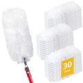30 Pack Duster Refills Compatible with O-Cedar Flex & Catch Duster, 360° Heavy Duty Disposable Duster Refills Replacement, 3X More Dust Cleaning Than Feather Dusters