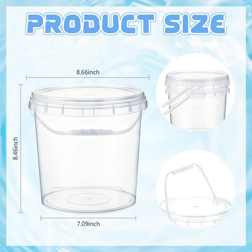 LOYIM 3 Sets Maple Syrup Tapping Kit Maple Sugar Starter Kit Included 3 Buckets with Lid, 3 Metal Maples Syrup Taps, 3 Maples Syrups Filters, 1 Syrups Tube 1 Cleaning Brush for Spiles (Clear)