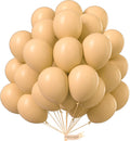 PartyWoo Nude Balloons - 50 Pcs 12 Inch Beige Apricot Cream Latex Helium Balloons for Boho Parties