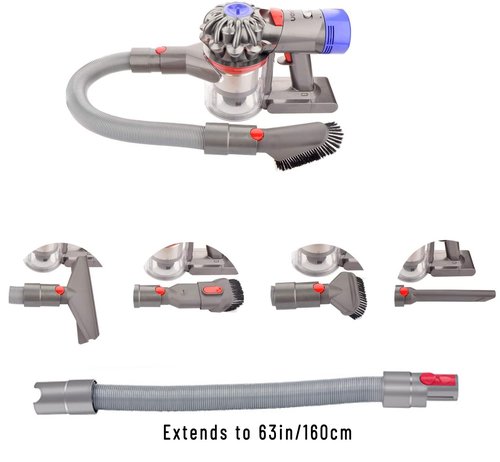 23'' Flexible Crevice Tool & Extension Hose Attachments for Dyson GEN5 V15 V12 V11 V10 V8 V7 Cordless Vacuum, Perfect Cleaning Replacement Accessories Bundle for Dryer Vent,Car Detailing,Corners,Gaps