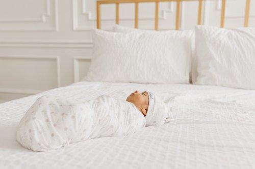 Copper Pearl Large Premium Knit Baby Swaddle Receiving Blanket Shine