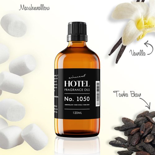 AirScent Warm Vanilla Diffuser Oil No. 1050 - Marshmallow & Tonka Bean Fragrance - 120 mL Dropper Bottle