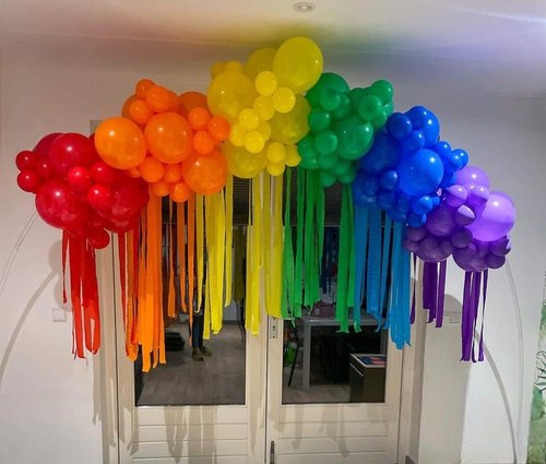KBZVNAF Rainbow Balloons - 50 Pack 12-Inch Assorted Latex Balloons for Weddings & Parties