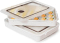 77L Deviled Egg Containers - Set of 2 Clear Plastic Trays with Lid & Handle for 48 Eggs
