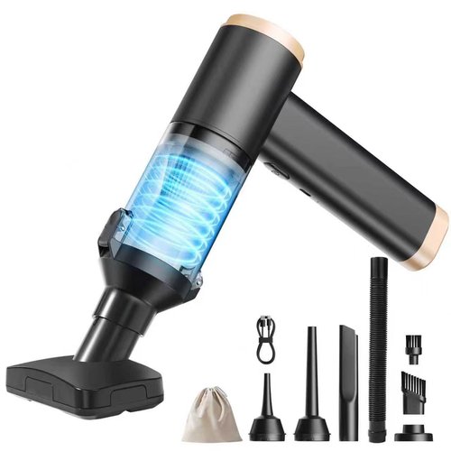 Handheld Car Vacuum Cordless, 140W, 19000Pa Powerful Suction, Max 40 Mins Runtime, Brushless Motor, Rechargeable 7800mAh Battery, One-Touch Dust Disposal, Portable Vacuum for Car, Home, Office, Pets