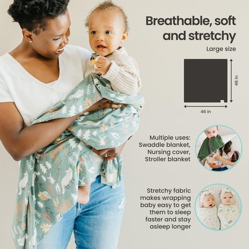 Copper Pearl Large Premium Knit Baby Swaddle Receiving Blanket Slugger
