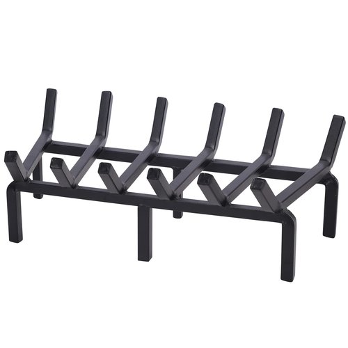 TwentyNext Heavy Duty Solid Steel Fire Grate - 20 Inch Wood Log Rack for Indoor Hearth, Outdoor Fire Pit & Chimney