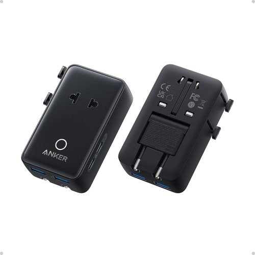 Anker Nano Travel Adapter - 5-Port Power Adapter with Smart Temperature Control | 20W, Works in 200+ Countries