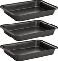 Lyellfe Non-Stick Baking Pan Set - 3 Pack 13 x 9 Inch Rectangle Cake Pans for Brownies, Lasagna & Casseroles
