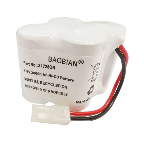 BAOBIAN X1725QN Battery 4.8V 3000mAh Ni-CD Compatible with Euro Pro Shark V1700Z VX1 VAC-V1930 V1930 X8905 Cordless Sweeper Vacuum Cleaner