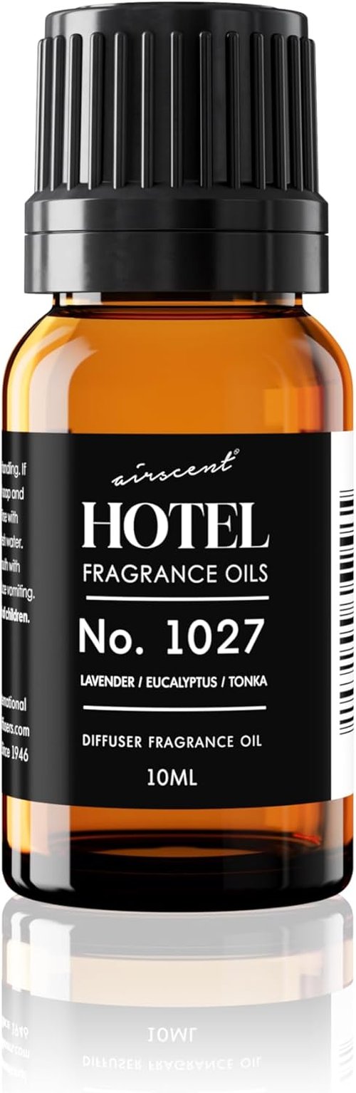 AirScent Hotel Diffuser Oil No. 1027 - Premium Zen-Inspired Fragrance Oil for Ultrasonic Diffusers | 10 mL Glass Bottle with Dropper