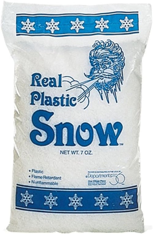 Department 56 Real Plastic Snow - 7 Ounce for Villages | Perfect Holiday Decoration