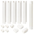 HOXHA 3" W 10Ft L Mini Split Line Set Cover Kit Air Conditioners Decorative PVC Slim Line Cover for Central AC & Heat Pumps Systems Tubing Cover