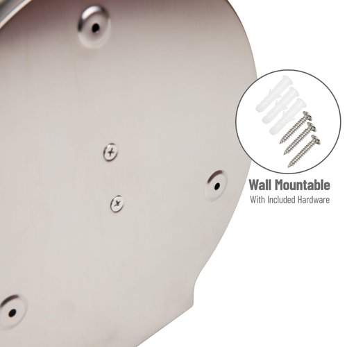 Mind Reader Toilet Paper Dispenser, Wall Mount, Lock with Key, Restroom, Stainless Steel, 10"L x 10.25"W x 4.5"H, Silver