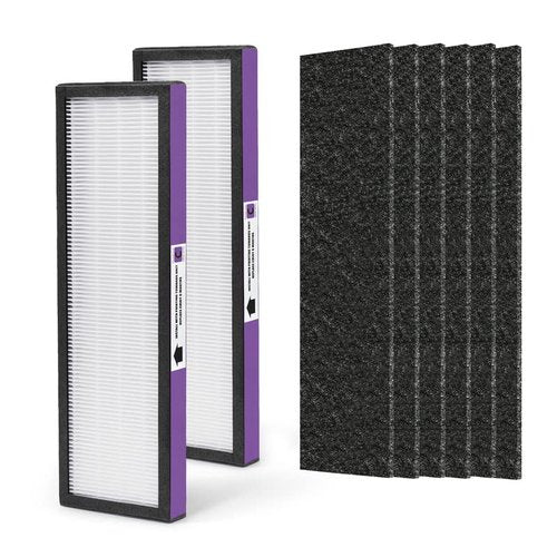Nisreen FLT5250PT Replacement Filter Compatible with Germ-Guardian Air Purifier AC5250PT, AC5000E, AC5300B, AC5350W, AC5350B, CDAP5500 and More, 2 HEPA and 6 Pre-Filter