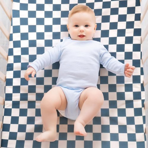 4 Pack Checkered Plaid Crib Sheets Neutral Breathable Buffalo Check Fitted Baby Sheets Nursery Sheets for Baby Boys or Girls (Crib)