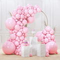 PartyWoo Baby Pink Balloons - 145-Piece Pastel Balloon Arch Kit for Baby Showers & Birthday Parties