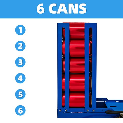 ITSKAGE Pneumatic Can Crusher with 6 Cans Design, Aluminum Can Crushers for Recycling, Can Smasher Simple and Fast Operation, Countertop Installation