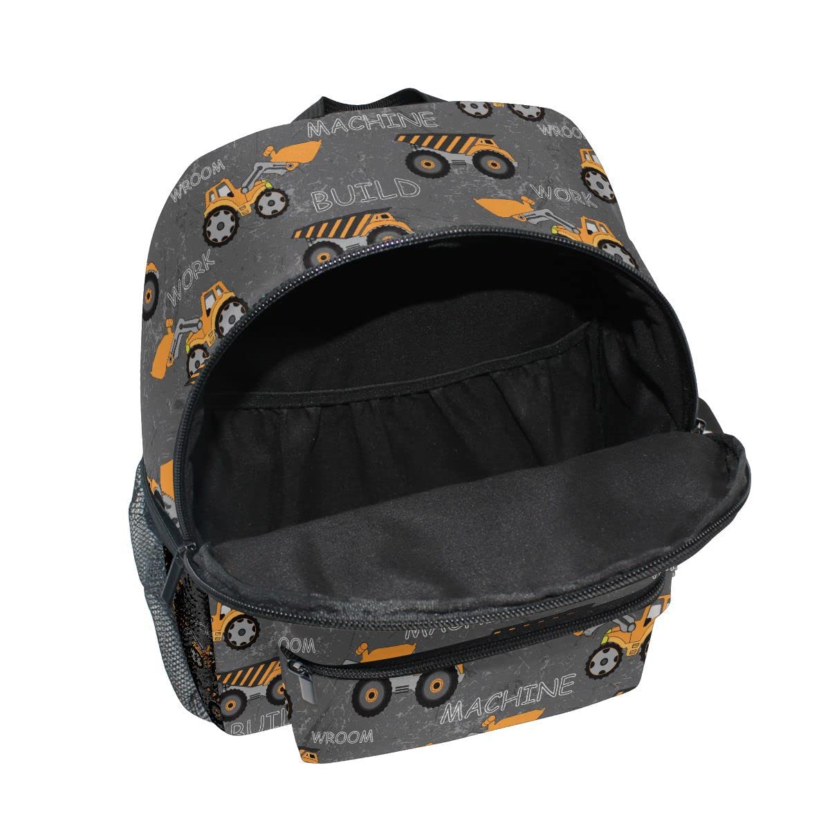 linqin Toddler Backpack for Boys Construction Truck Tractor Backpack Toddler Boys Preschool Bookbag Children Mini Travel Bag for Kids 3-8