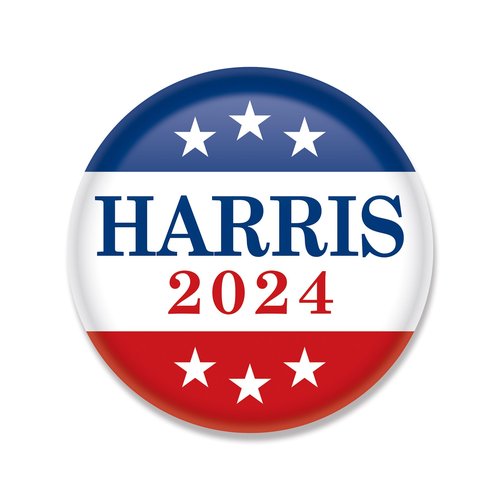 Beistle 10-Pack Kamala Harris 2024 Democratic Candidate Buttons, 2"- Presidential Accessories for Political Rallies, Events, Campaigns, and Patriotic Party Favors