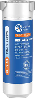 Crystala Water Filter - Compatible Replacement for GE XWFE with Built-in Chip | Pack of 1