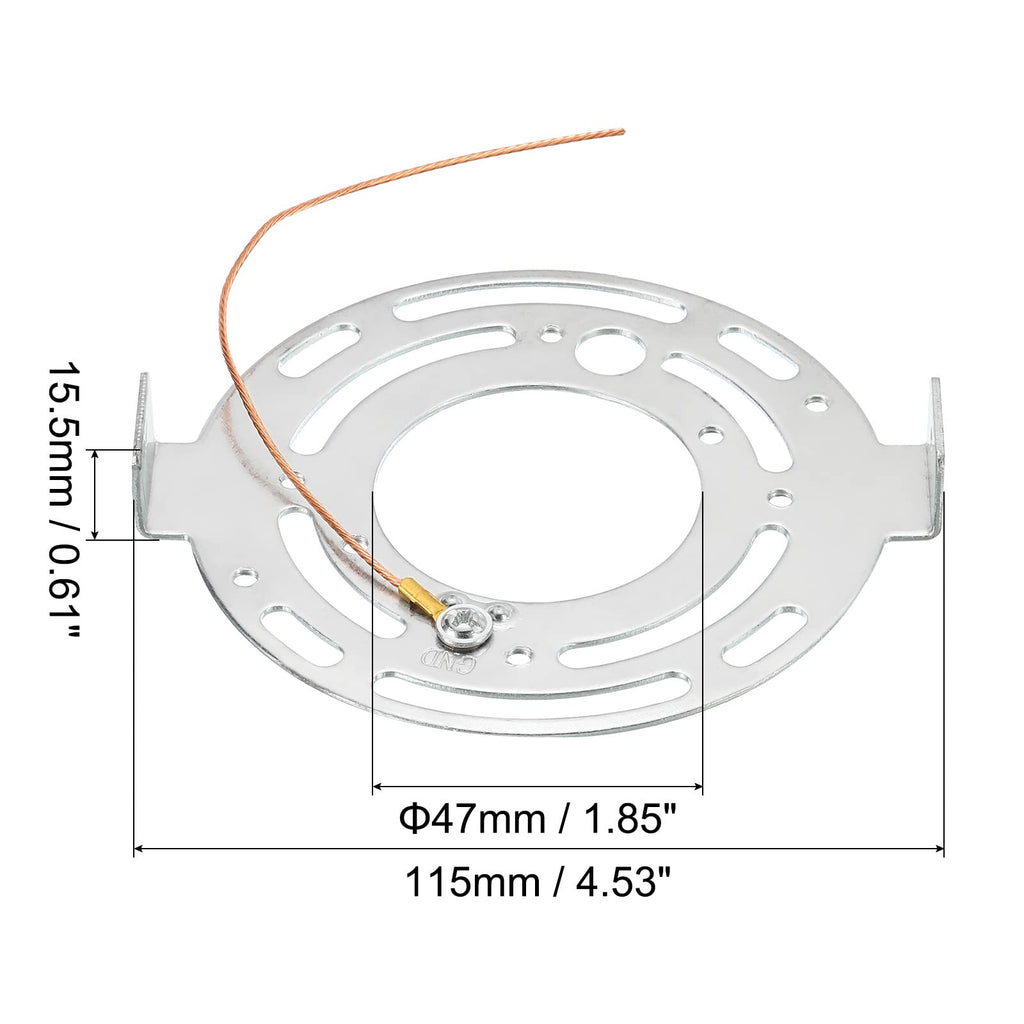 PATIKIL 115mm Round Ceiling Light Plate Kit, 2 Set Light Fixture Mounting Bracket Plate Steel Crossbar Hardware for Pendant Lamp Chandelier